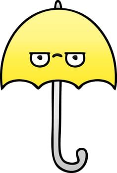 gradient shaded cartoon umbrella vector