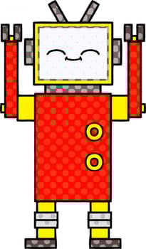comic book style cartoon robot vector