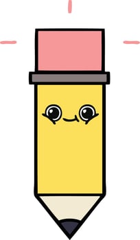 cute cartoon pencil vector