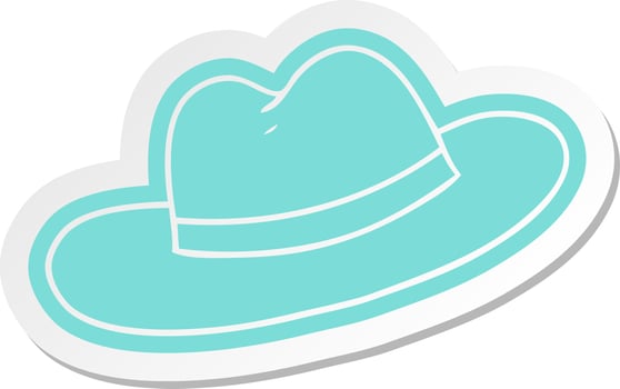 cartoon sticker of a hat vector
