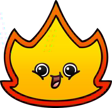 gradient shaded cartoon fire vector