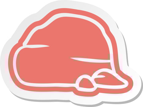 cartoon sticker of stone and pebbles vector