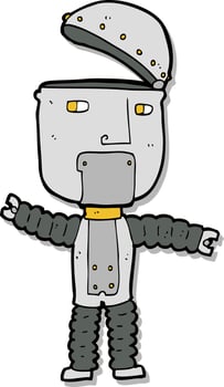 sticker of a cartoon robot vector