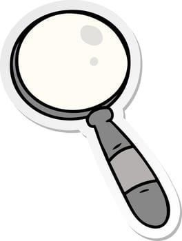sticker cartoon doodle of a magnifying glass vector