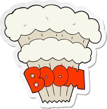 sticker of a cartoon explosion vector