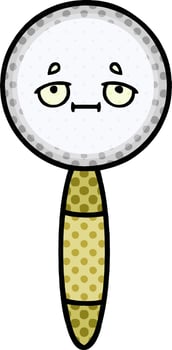 comic book style cartoon magnifying glass vector