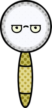 comic book style cartoon magnifying glass vector