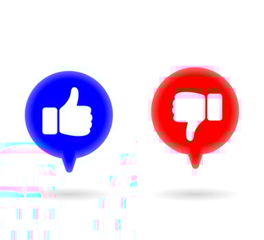 Like and Unlike Icon Button vector