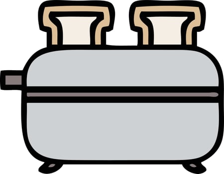 cute cartoon double toaster vector