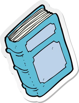 sticker of a cartoon old book vector