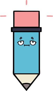 cute cartoon pencil vector