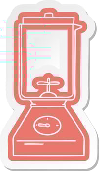 cartoon sticker of a food blender vector