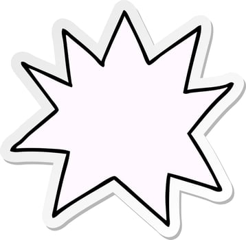 sticker cartoon doodle of a white sign vector