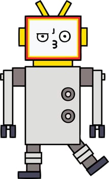 cute cartoon robot vector