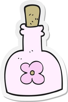 sticker of a cartoon beauty product vector