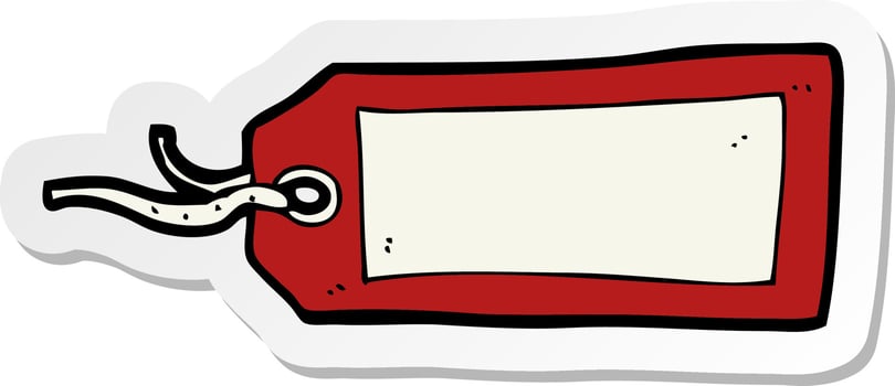 sticker of a cartoon luggage tag vector