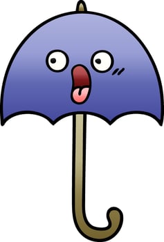 gradient shaded cartoon umbrella vector