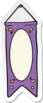 sticker of a cartoon regal banner vector