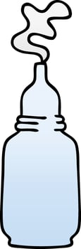quirky gradient shaded cartoon glass bottled potion vector