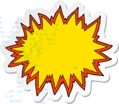 sticker of a cartoon explosion sign vector