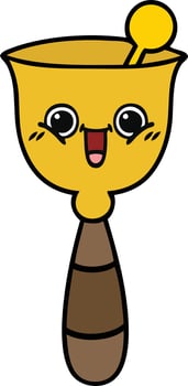cute cartoon school bell vector