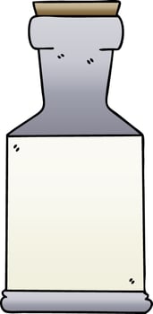 quirky gradient shaded cartoon potion bottle vector