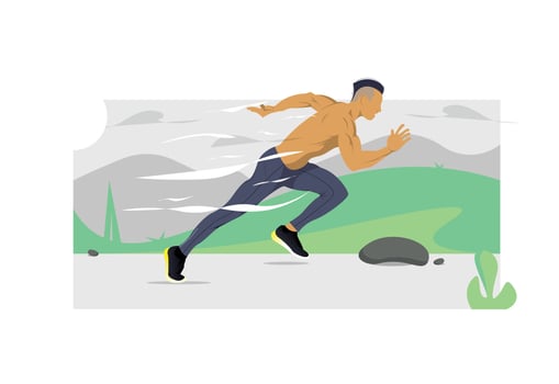 Man Running Illustration vector
