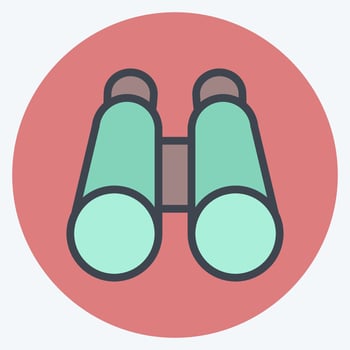 Icon Binoculars. suitable for education symbol. color mate style. simple design editable. design template vector. simple illustration vector