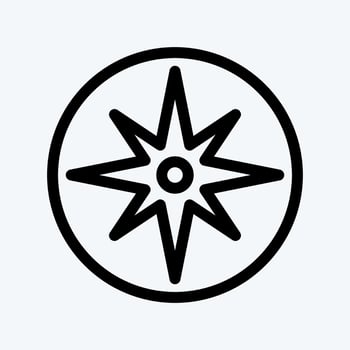 Icon Wind Rose. suitable for education symbol. line style. simple design editable. design template vector. simple illustration vector
