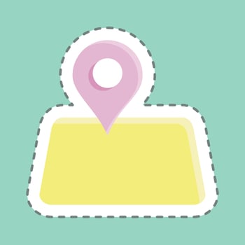 Sticker line cut Orienteering. suitable for education. simple design editable. design template vector. simple illustration vector