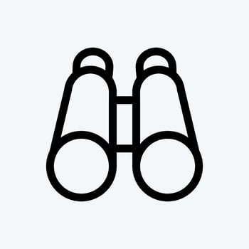 Icon Binoculars. suitable for education symbol. line style. simple design editable. design template vector. simple illustration vector