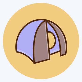 Icon Tent. suitable for education symbol. flat style. simple design editable. design template vector. simple illustration vector