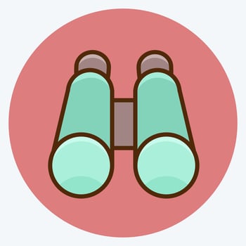 Icon Binoculars. suitable for education symbol. flat style. simple design editable. design template vector. simple illustration vector