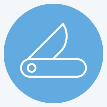 Icon Clasp-Knife. suitable for education symbol. blue eyes style. simple design editable. design template vector. simple illustration vector