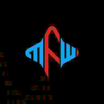 MFW letter logo creative design with vector graphic