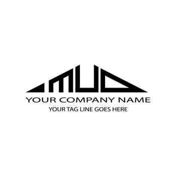 MUD letter logo creative design with vector graphic