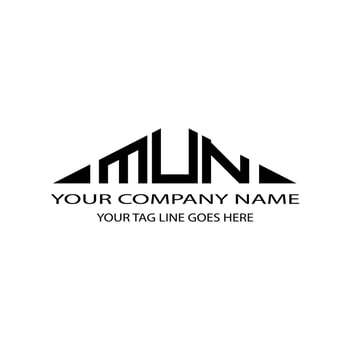 MUN letter logo creative design with vector graphic