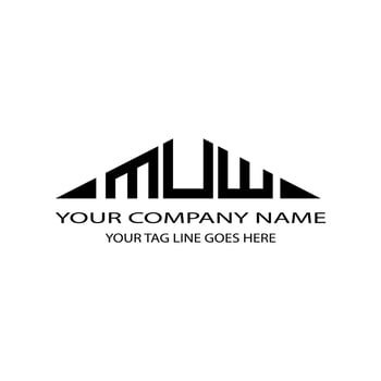 MUW letter logo creative design with vector graphic