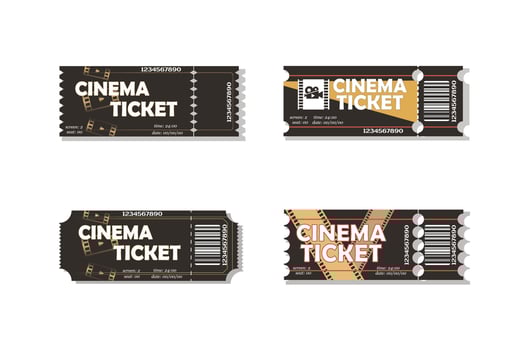 Cinema ticket. Movie. Concert vector