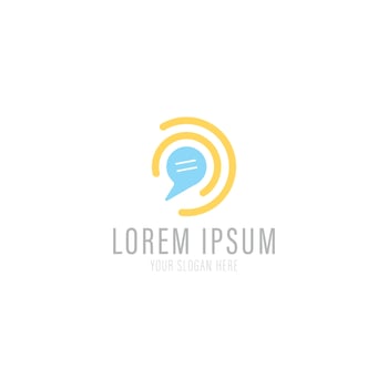 Chat app logo icon. vector