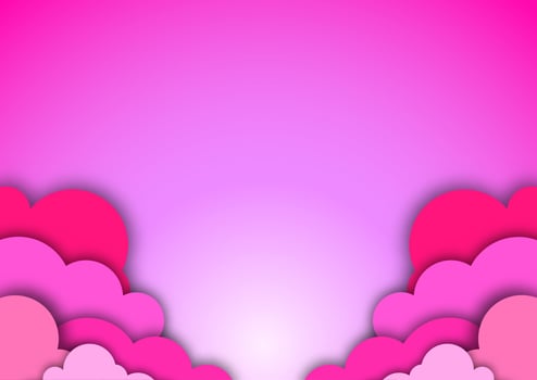 Sky clouds  with stars paper cut style. vector