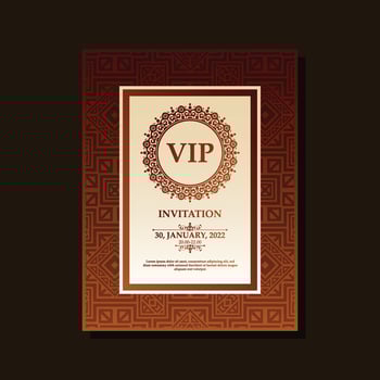 luxury dark vip card in ornament texture vector