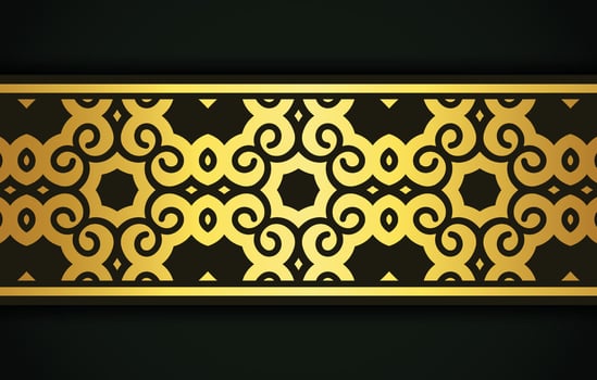 Elegant golden ornamental border template vector