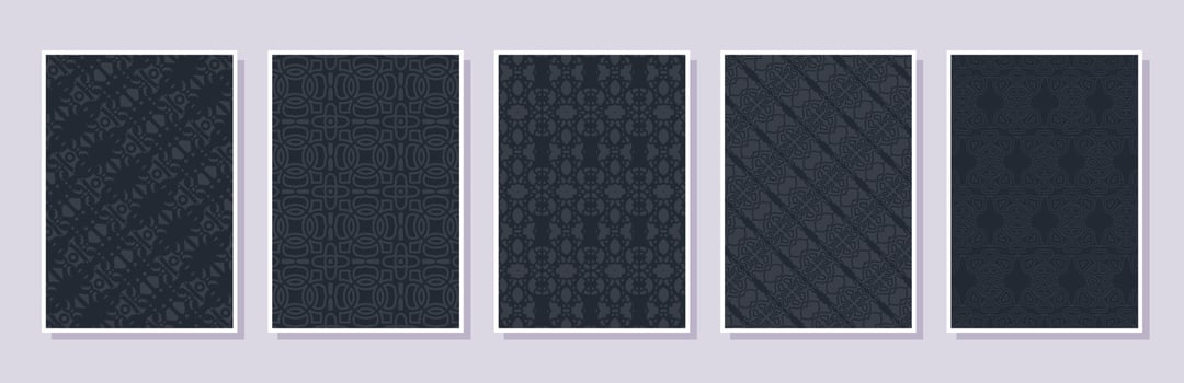 dark ornament pattern cover template vector