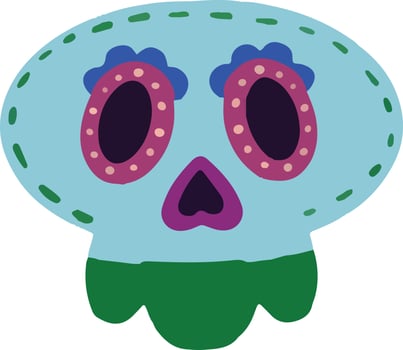 halloween mask in cartoon style vector illustration