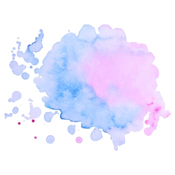 Abstract isolated colorful vector watercolor stain. Grunge element for paper design