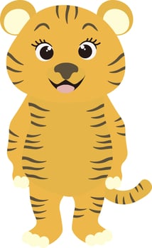 Circus Animal Tiger Clipart graphic vector