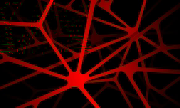 Abstract red metallic line crack overlap on black background pattern vector