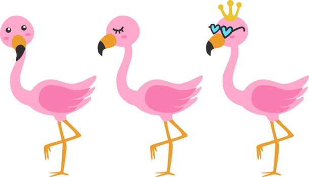 Pink Baby Flamingo vector, Summer Beach vector