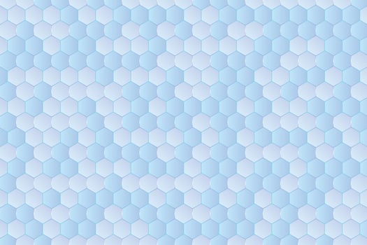 Abstract minimalist navy blue gradient wallpaper with hexagon grid. Honeycomb cells with geometric mosaic background illustration vector